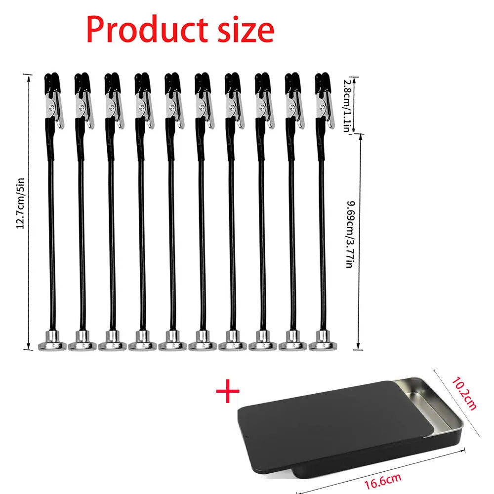 Rafford 12Pcs Bendable Model Painting Alligator Clip Sticks Rubber Tips + Metal Magnetic Base - for Airbrush, Hobby Model Pa…