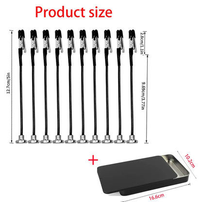 Rafford 12Pcs Bendable Model Painting Alligator Clip Sticks Rubber Tips + Metal Magnetic Base - for Airbrush, Hobby Model Pa…