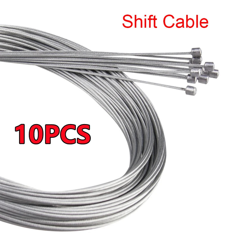 10/5/3/1PC 2M MTB Bicycle Brake Line Bicycle Speed Line Fixed Gear Shifter Gear Brake Cable Set Core Inner Wire MTB Road Bik…