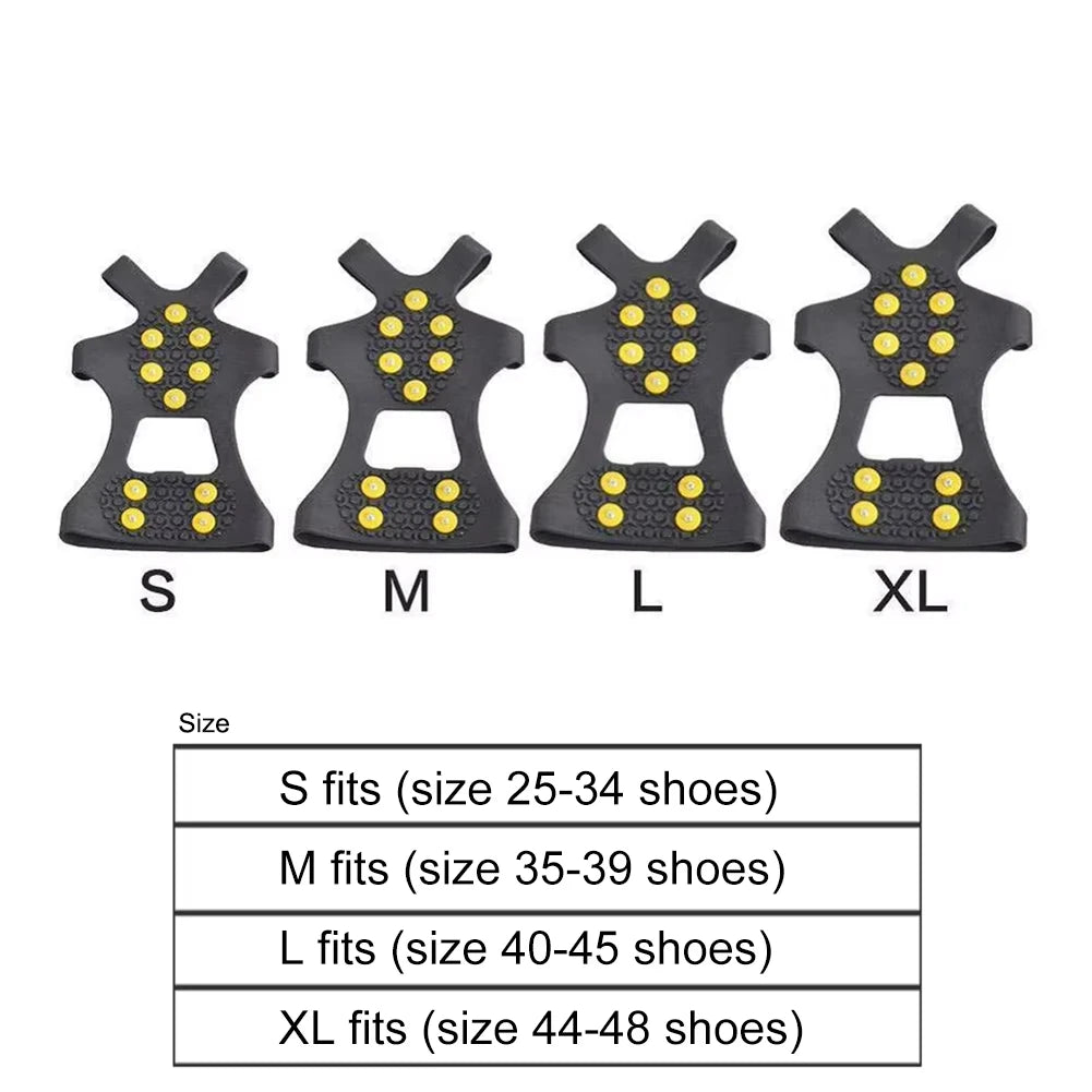 Outdoor Snow Claw Shoe Covers for Men and Women 10 Teeth Rock Climbing Crampons Non-Slip Climbing Cleats Hiking Accessories…