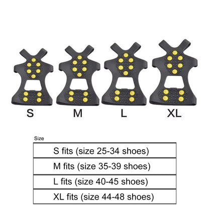 Outdoor Snow Claw Shoe Covers for Men and Women 10 Teeth Rock Climbing Crampons Non-Slip Climbing Cleats Hiking Accessories…