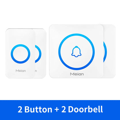 Meian Smart Home Doorbell Wireless Security Doorbell IP65 Waterproof Outdoor Door Bell 60 Songs 5 Volume Adjustable Chime Ki…