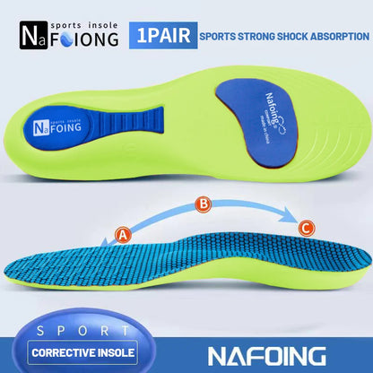 Orthopedic Insoles for Feet Sport Shock-absorbing Insole for Shoes Arch Support Plantar Fasciitis Templates Pads Men Women S…