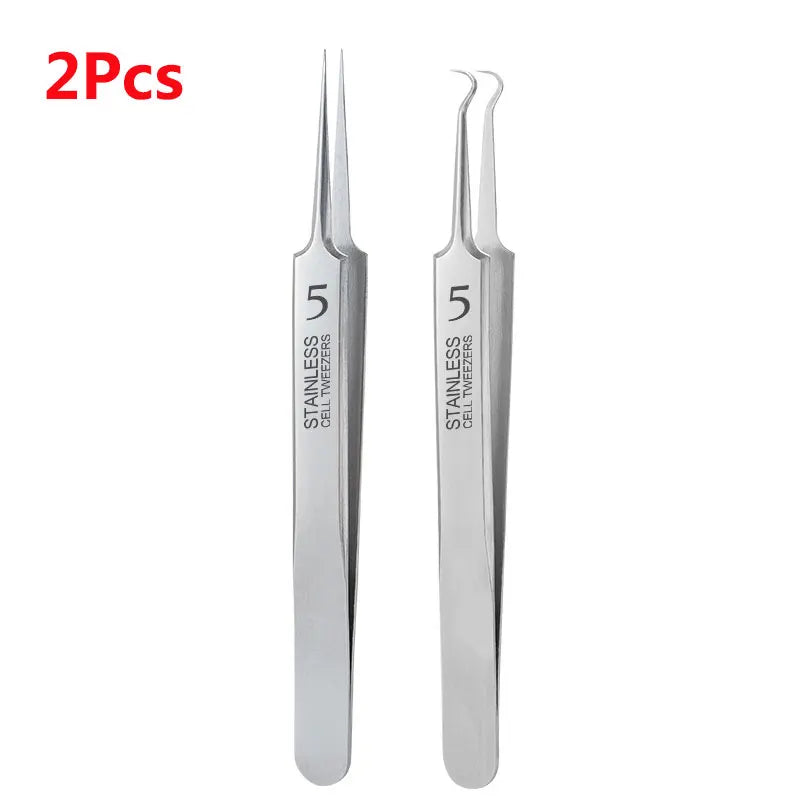 German Ultra-fine No. 5 Cell Pimples Blackhead Clip Tweezers Beauty Salon Special Scraping & Closing Artifact Acne Needle To…