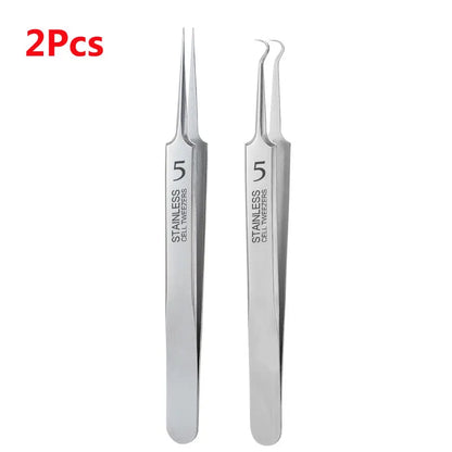 German Ultra-fine No. 5 Cell Pimples Blackhead Clip Tweezers Beauty Salon Special Scraping & Closing Artifact Acne Needle To…
