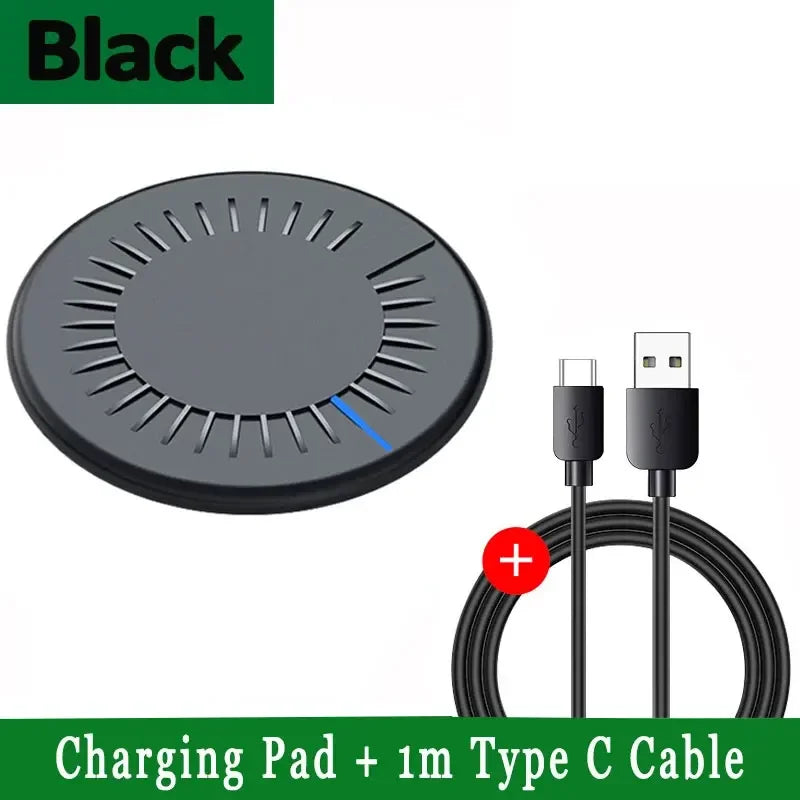 100W Fast Wireless Charger Pad For iPhone 15 14 13 12 X Pro Max 8 Samsung Galaxy S23 Xiaomi Wireless Charging Station Charge…