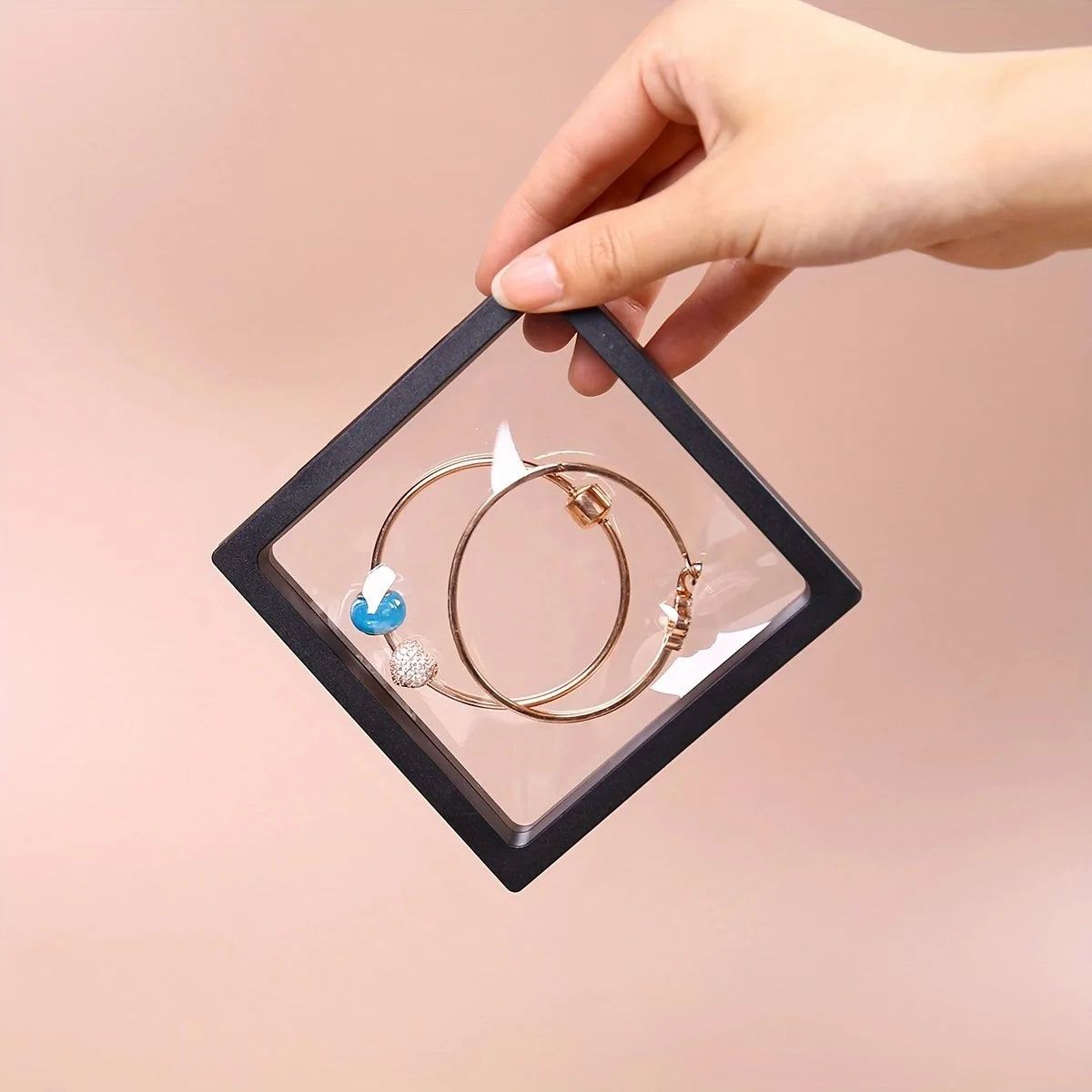 10pcs, Transparent Floating Display Box, Plastic Film Jewelry Packaging Box, Jewelry, Necklace, Ring, and Collectible Storag…