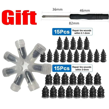 10/20/30Pcs Car Tyre Repair Rubber Nails Set Universal Cars Motorcycle Patch Nails Truck Bicycle Scooter Puncture Repair Too…