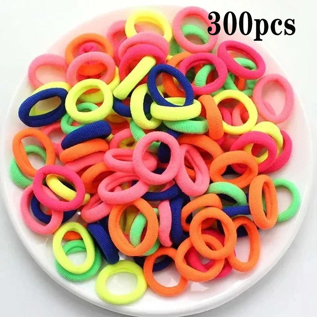 200-1000pcs Women Girls Colorful Nylon Elastic Hair Bands Ponytail Hold Small Hair Tie Rubber Bands Scrunchie Hair Accessori…