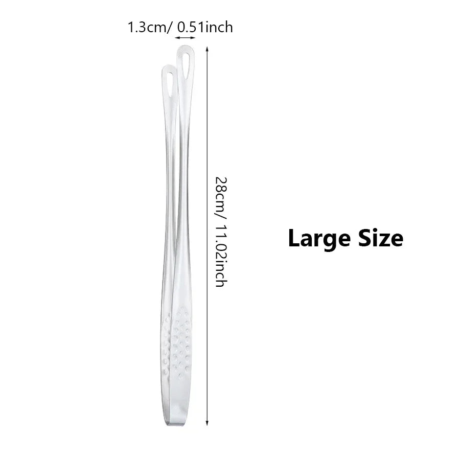 Long Stainless Steel Kitchen Tongs Non-Slip Heat Resistant BBQ Grill Tongs for Steak Seafood Buffet Salad Cooking Tools - im…