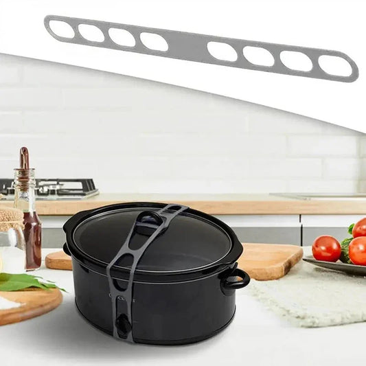 54cm Reusable Lid Strap Silicone Elastic Band Universal Pot Lid Holder for Lunch Box Strap Elastic Band Outdoor Tableware To…