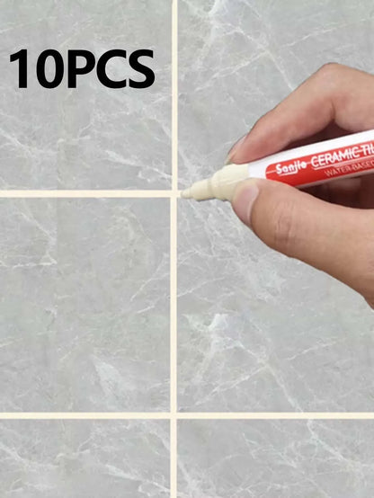 1/5/10/30PC Ceramic tile bathroom wall floor tile gap color repair anti-mildew waterproof whiteboard color repair pen - imag…