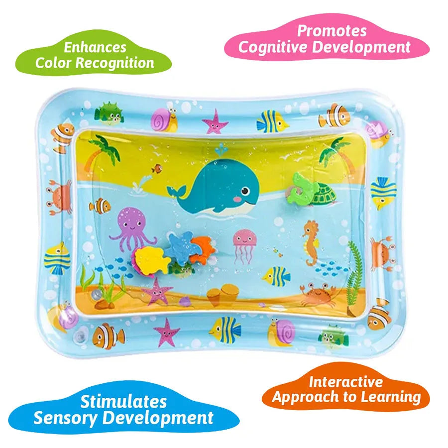 Baby Water Play Mat Inflatable Cushion PVC Infant Tummy Time Toddler Water Pad For Kids Early Education Developing Activity…
