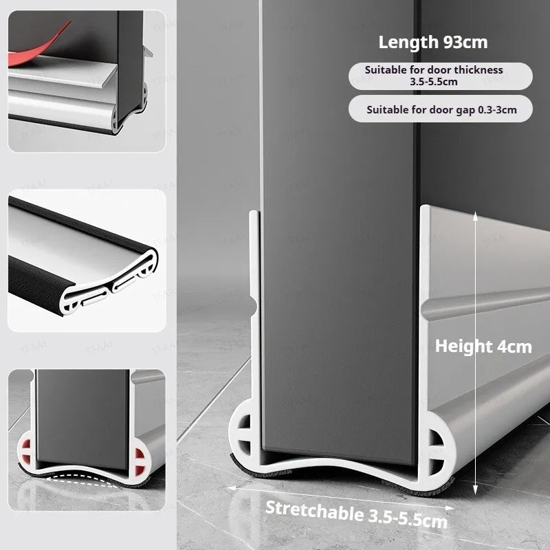 Flexible Door Bottom Sealing Strip Door Gap Soundproofing Wind and Dust Proof Weather Strip Under Door Draft Stopper Tape -…