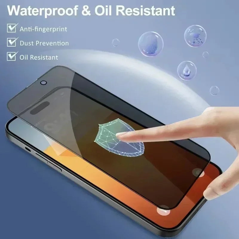 1-5PCS Anti Peep Privacy Tempered Glass For iPhone 12 13 14 15 Pro Max 16 17 Anti Spy Screen Protector - image 3