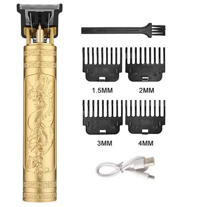Carving Hair Clipper Professional Hair Cutting Machine Barber Rechargeable Hair Trimmer Metal Haircut Machine Clipper for Me…