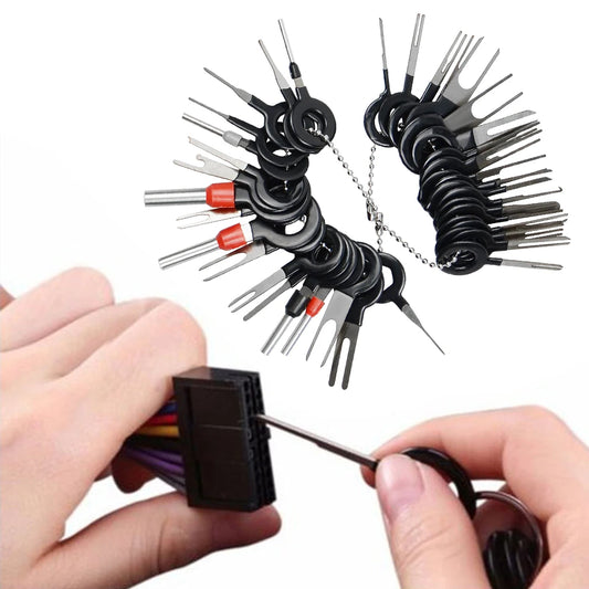 11/18/26Pcs Car Terminal Removal Repair Tools Electrical Wiring Crimp Connector Pin Extractor Kit Keys Automotive Plug Pulle…