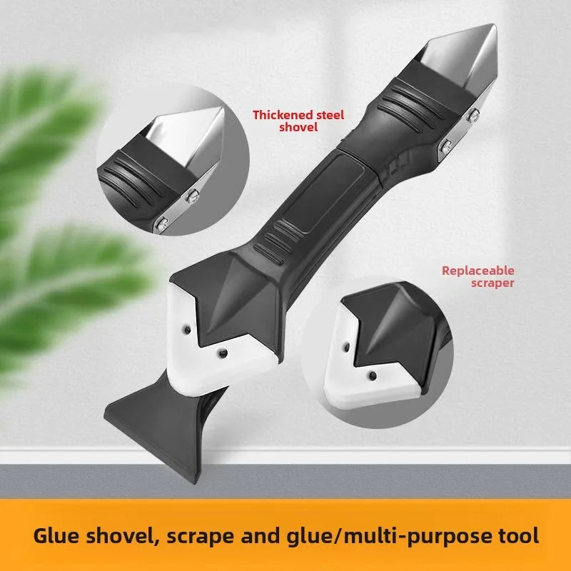 Silicone Scraper Squeegee Glue Remover Knife Caulking Angle Beauty Crack Trowel Tool Grout Scraper Kit 5in1 Multifunctional…