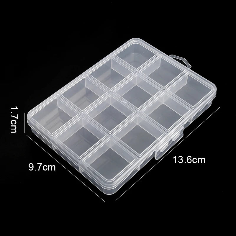 Transparent Storage Container Jewelry Box Clear Plastic Organizer Box Empty Earring Storage Organizer Display Case for Beads…