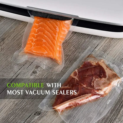 50pcs/Lot BPA-Free Food Vacuum Plastic Sealing Bags Food Preservation Sealed Bag Household Reusable Vacuum Sealer Bag - imag…
