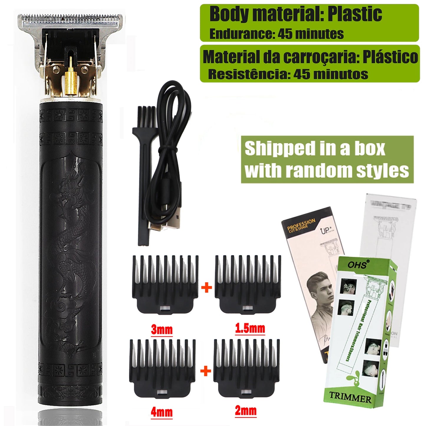T9 Hair Clipper Repair Beard Shaving Body Hair Trimmer Clippers Electric Machine Men Haircut Machine 0mm Barber Shaver - ima…