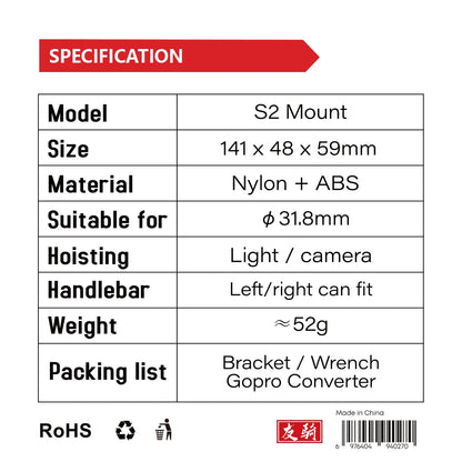 CYCLAMI S2 Bike Computer Mount Mountain Road Bicycle GPS Headlight Holder Bracket Support For GARMIN XOSS IGPSPORT Magene Co…