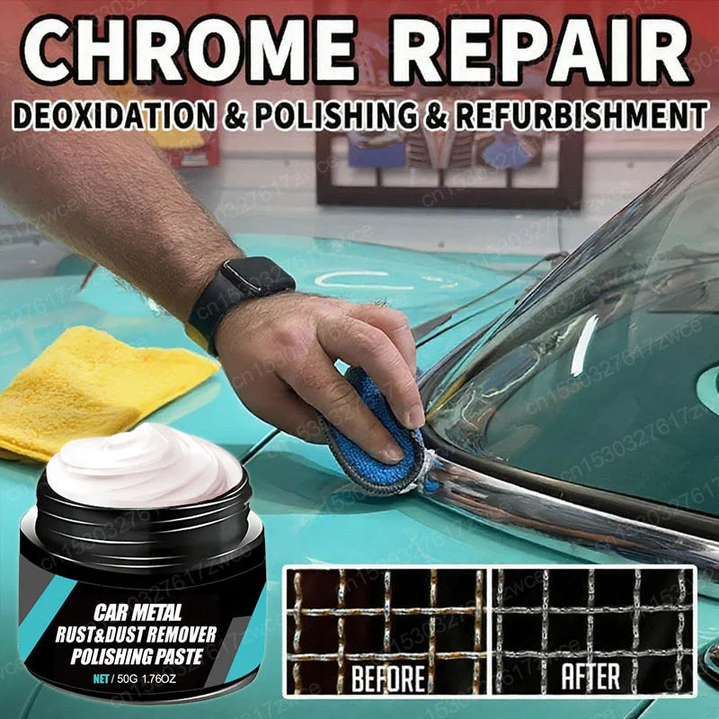 Car Rust Restoration Paste for Chrome Parts of Auto Rust And Fading on Car Wheels Designed for Renewing Oxidized Scratch Rep…