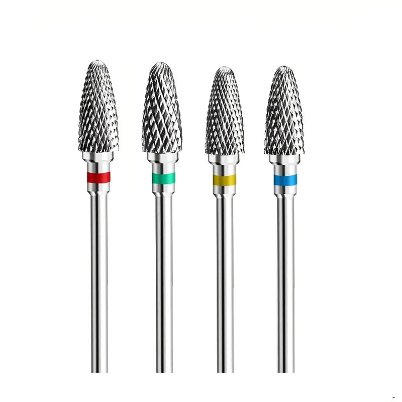 Tungsten Carbid Nail Drill Bits Electric Manicure Drill Accessory Milling Cutters for Nail Gel Polish Remover Nail Tools Efi…