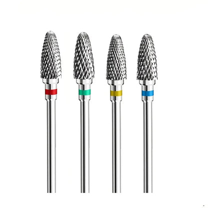 Tungsten Carbid Nail Drill Bits Electric Manicure Drill Accessory Milling Cutters for Nail Gel Polish Remover Nail Tools Efi…