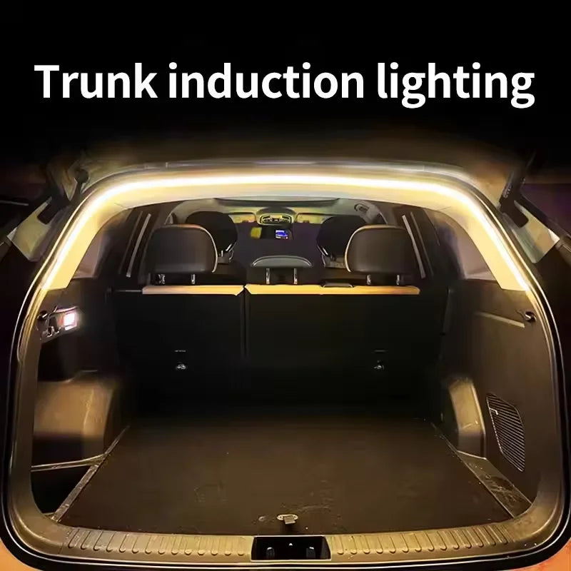 Car High Brightness Trunk Lighting Ambient Light Interior Decoration LED Wiring Free Automatic Sensing Tailgate Light Strip…