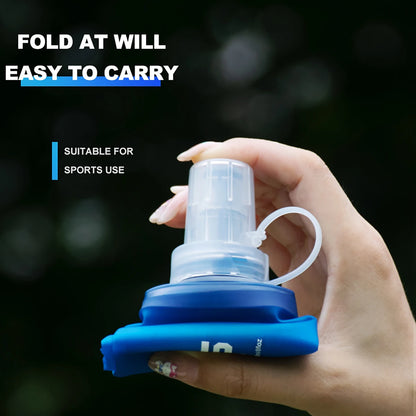 1pc150ml/250ml/500ml Outdoor Collapsible Silicone Bite Size Water Bottle Running Camping Hiking Travel Convenient Water Bott…