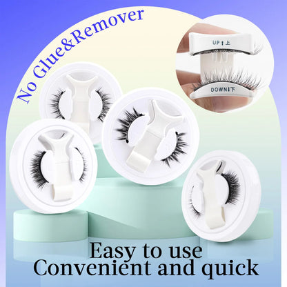 Hot 1 Pair Magnetic Eyelashes Handmade Fluffy Faux Mink Lashes Reusable Natural False Eyelashes and Magnetic Tweezers Set Ma…