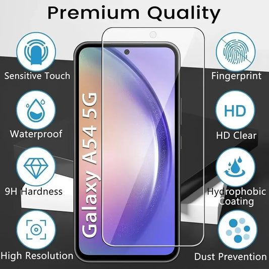 5Pcs Screen Protector for Samsung Galaxy A55 A54 A13 A53 A52 A12 A22 A33 A32 A51 A52S A35 A72 A71 A14 S10E S20FE Tempered Gl…
