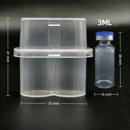 New 3/5/7/10mL 2/10/24-Slot Vial Storage Case Stackable Plastic Microtube Storage Box Clear Freezer Tube Box Diabetic Suppli…