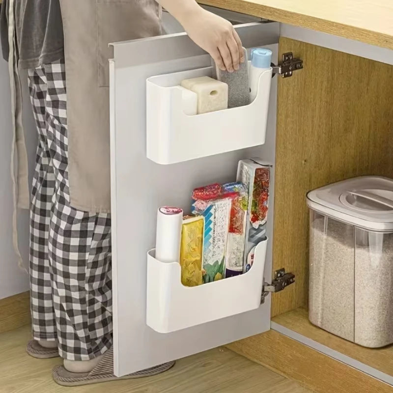 Wall-Mounted Cabinet with a Door Storage Box, Designed for Cabinet Hooks for Cling Film,Storage Bags,Bathroom Essentials