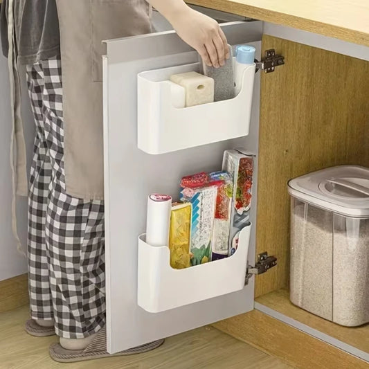 Wall-Mounted Cabinet with a Door Storage Box, Designed for Cabinet Hooks for Cling Film,Storage Bags,Bathroom Essentials