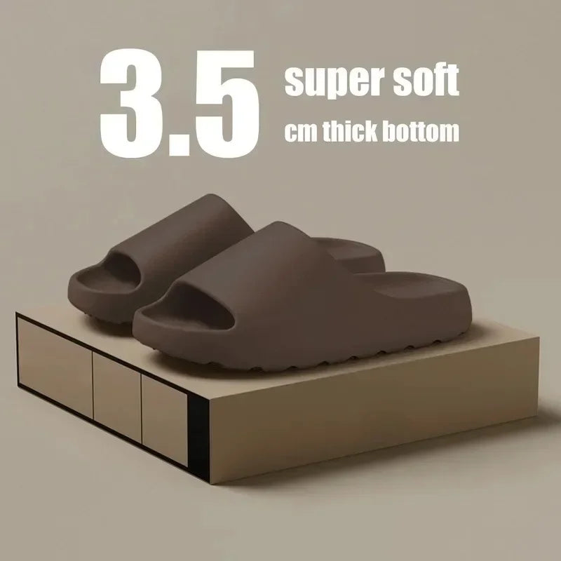 Coconut Slippers Cloud Thick-soled Sandals Summer Fashion Soft Bottom Beach Men Slippers Women's Sandals EVA Slides - image 7