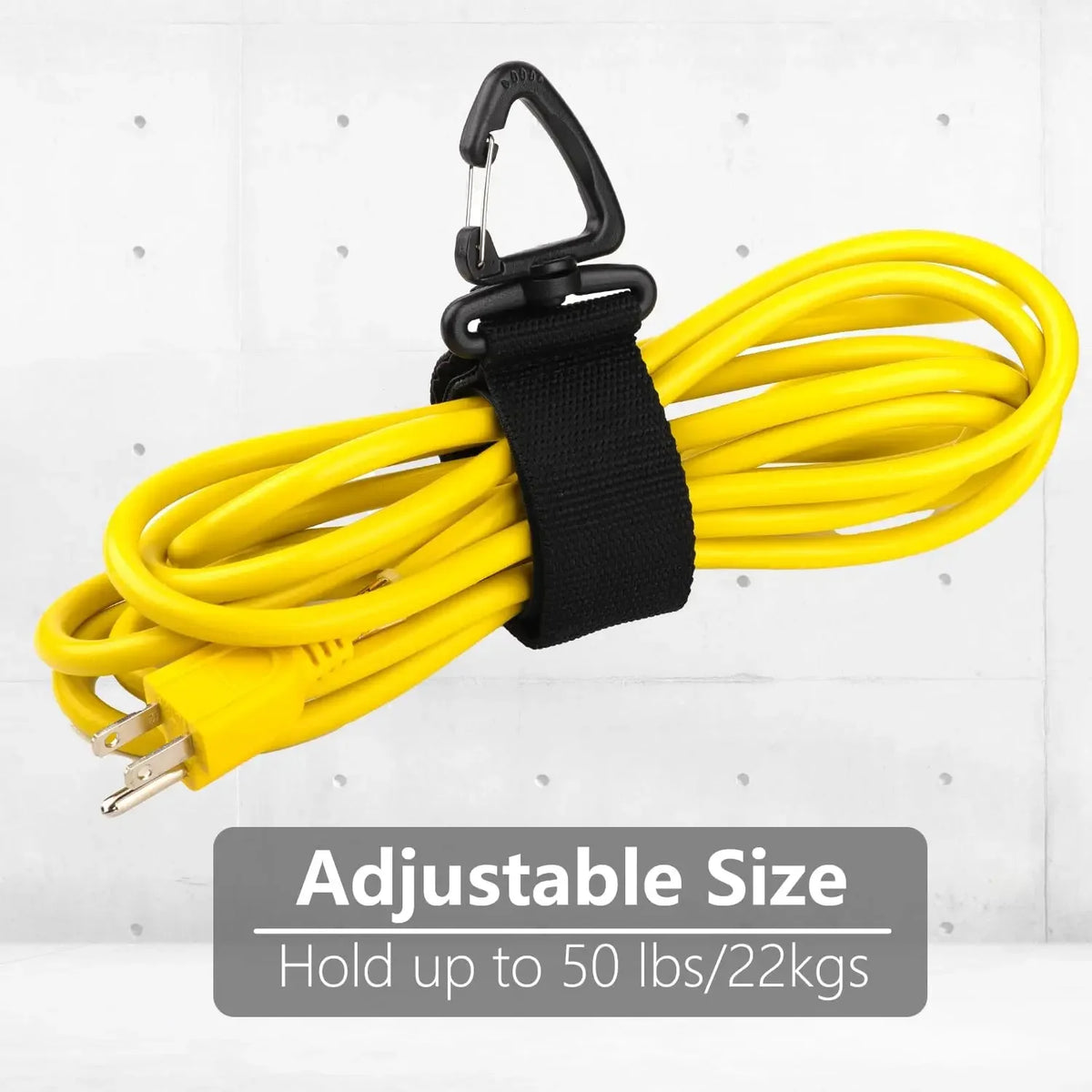 Cord Organizer Holder with Rotate Buckle Wire Manager Power Cord Management Nylon Heavy Cord Storage Straps for Cables Hoses…