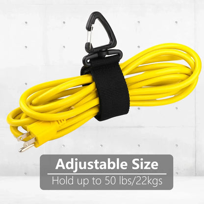 Cord Organizer Holder with Rotate Buckle Wire Manager Power Cord Management Nylon Heavy Cord Storage Straps for Cables Hoses…