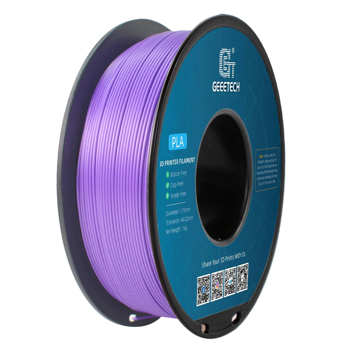 Geeetech 3d Printer Filament PLA PETG Plastic 1kg 1.75mm,Tangle-Free, 3d Printing Wire Materials, Black, White, Vacuum Packa…