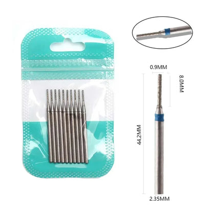 10pcs Diamond Milling Cutter Nail Drill Bits Set For Manicure Accessory Pedicure Eletric Machine Nail Bit Brush Burr Tools -…