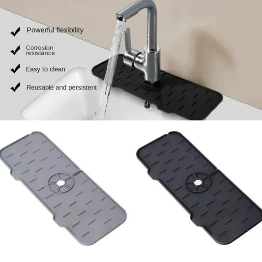 Silicone Mat Gourmet Faucet Kitchen Accessory Home Appliance Sponge Rack Kitchens Accessories Kitchen Sink Splash Guard for…