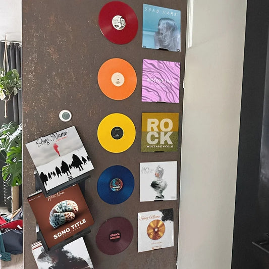 1 Pcs Minimalist Vinyl Record Shelf Album Wall Mount Display Record Player Stand Storage Shelf Record Holder Record Frame Le…