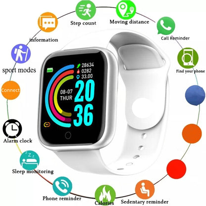 Smartwatch Men Women Wristwatches Smart Watch Message Fitness Monitor Bracelet Birthday Gift Electronic Clock For Android IO…
