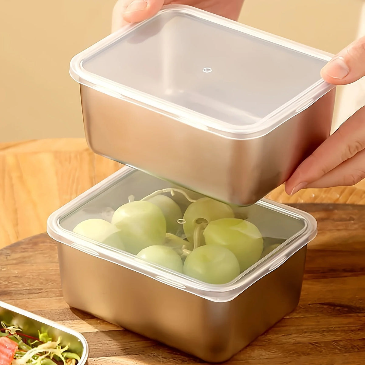 6-Piece Stainless Steel Food Storage Containers Set With Lids - Leakproof, Stackable & Reusable For Camping, Picnics, School…