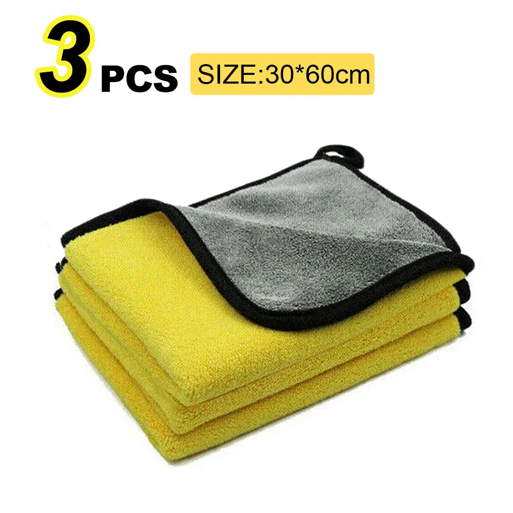 Car Wash Microfiber Towel 30x30/60CM Car Cleaning Drying Cloth Hemming Car Care Cloth Detailing Car Wash Towel - image 12
