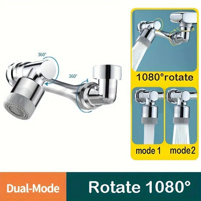 1080° Rotatable Extension Faucet Sprayer Head 2 Spray Modes Universal Bathroom Tap Extend Adapter Aerator - image 7