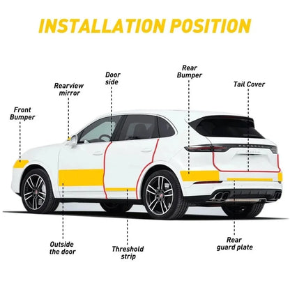 1-5m Nano Carbon Fiber Car Tape Sticker Door Mirror Paste Protector Strip DIY Protection Protective Film Waterproof Adhesive…
