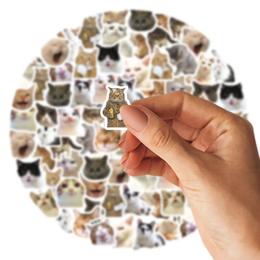 46pcs/Bag,Cat Stickers,Be for Suitcase Skateboard Luggage Laptop Phone Diy Sticke Decoration Stationery School Supplies Toys…