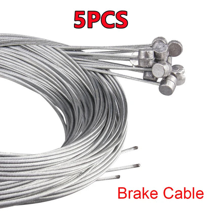 10/5/3/1PC 2M MTB Bicycle Brake Line Bicycle Speed Line Fixed Gear Shifter Gear Brake Cable Set Core Inner Wire MTB Road Bik…